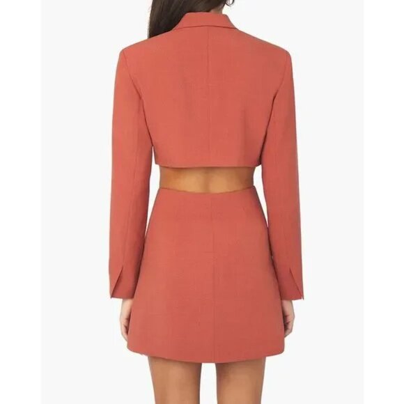 NWT WeWoreWhat Blazer Skirt Women's Size L Clay Wrap Mini - Picture 14 of 15